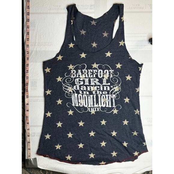 Barefoot Girl Dancing in the Moonlight Racerback Tank Top L/XL - Picture 3 of 4
